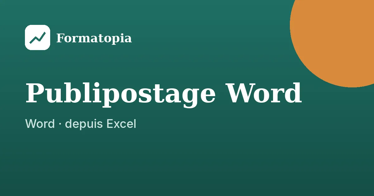Publipostage Word